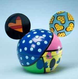 New Retired Disney Britto  Multicolor Trinket Box